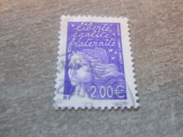 Marianne De Luquet - 2.00 € - Yt 3457 - Violet - Oblitéré - Année 2002 - - Gebraucht