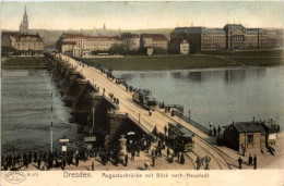 Dresden, Ausustusbrücke Mit Blick Nach Neustadt - Dresden