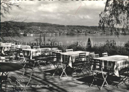 11649397 Zuerichsee ZH Fliegeraufnahme Gasthaus Halbinsel Au Gartenterrasse Zuer - Autres & Non Classés