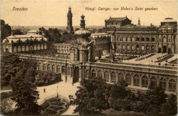 Dresden, Kgl. Zwinger, Von Webers Hotel Gesehen - Dresden