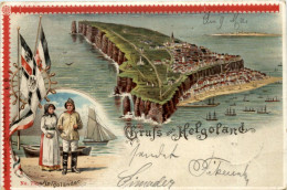 Gruss Aus Helgoland - Litho - Helgoland