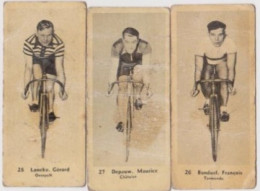 Coureurs Cyclistes Belges   François BONDUEL (Termonde), Maurice DEPAUW (Chatelet) , Gérard LONCKE (Overpelt) - Other & Unclassified