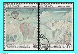 GREECE-GRECE- HELLAS - EUROPA CEPT 1993:  Perforated All Aroud Compl Set Used - Used Stamps
