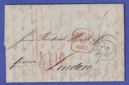 Vorphila-Brief Mit Zweikreis-O LÜBECK 1850 Gelaufen Nach London - Altri & Non Classificati