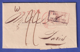 Belgien Vorphila-Brief Mit Zweikreis-O ANVERS 1835 Und Beförderungs-O Nach Paris - Europe (Other)