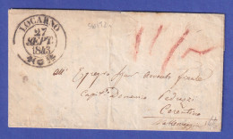 Schweiz Vorphila-Brief Mit Zweikreis-O LOCARNO 1843 Nach Cerentino (Tessin) - Andere-Europa