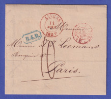 Belgien Vorphila-Brief Mit Zweikreis-O ANVERS 1839 Nach Paris - Europe (Other)