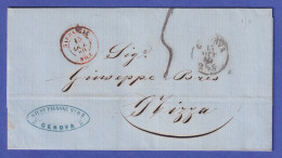 Italien Brief Mit Einkreis-O GENOVA Gelaufen Nach Nizza 1860 - Autres - Europe