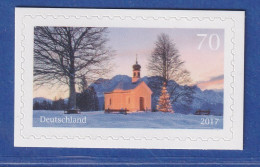 Bund 2017 Weihnachten Kapelle Maria Rast 70Cent SELBSTKLEBEND Mi-Nr. 3346 ** - Sonstige & Ohne Zuordnung