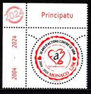 MONACO 2024 - 20 ANS DE FIGHT AIDS MONACO - NEUF ** - Unused Stamps