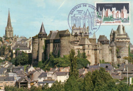 Carte  Maxi  1977 Premier Jour: Chateau De VITRE - 1970-1979