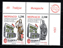 MONACO 2024 -DUO / CENTENAIRE DU COMITÉ NATIONAL DES TRADITIONS - NEUFS ** - Unused Stamps