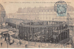 PARIS - Travaux Du Métropolitain - Les Fermes De La Gare De La Place Saint Michel - Très Bon état - Distrito: 05