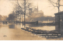 PARIS - Les Inondations De Paris - Janvier 1910 - Un Barrage Quai De La Tournelle - Très Bon état - Arrondissement: 05