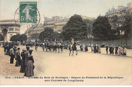 PARIS - Avenue Du Bois De Boulogne - Départ Du Président De La République Aux Courses De Longchamp - Très Bon état - District 16
