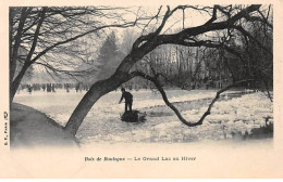 PARIS - Bois De Boulogne - Le Grand Lac En Hiver - Très Bon état - Arrondissement: 16
