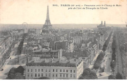 PARIS - Panorama Vers Le Champ De Mars Pris De L'Arc De Triomphe De L'Etoile - Très Bon état - Paris (16)