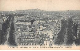 PARIS - Panorama De Paris - Vue Générale Prise De L'Arc De Triomphe - Très Bon état - District 08