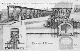 PARIS - Métropolitain De Paris - Souterrain Construit Sur Caisson Air Comprimé - Entreprise L. Chagnaud - Très Bon état - Arrondissement: 08