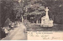 PARIS - Parc Monceau Avec Le Monument De Guy De Maupassant - Très Bon état - Distrito: 08