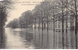 PARIS - Paris Inondé - Cliché 28 Janvier 1910 - Aspect De L'Avenue Montaigne - Très Bon état - Arrondissement: 08