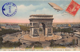 PARIS - Le Dirigeable Militaire " République " - Arc De Triompe - Très Bon état - Paris (08)