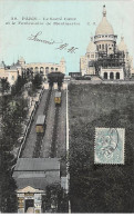 PARIS - Le Sacré Coeur Et Le Funiculaire De Montmartre - Très Bon état - Arrondissement: 18