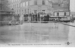 PARIS Venise - Inondations 1910 - Boulevard De Grenelle Et La Rue De Lourmel - Très Bon état - District 06