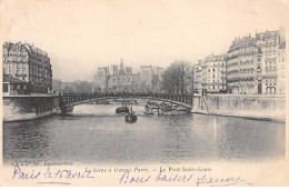 PARIS - La Seine à Travers Paris - Le Pont Saint Louis - Très Bon état - Distrito: 04