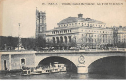 PARIS - Théâtre Sarah Bernhardt - La Tour Saint Jacques - Très Bon état - Arrondissement: 04