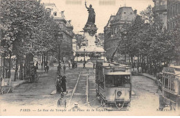 PARIS - La Rue Du Temple Et La Place De La République - Très Bon état - Paris (04)