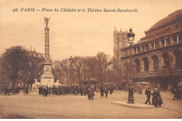 PARIS - Place Du Chatelet Et Le Théâtre Sarah Bernhardt - Très Bon état - Paris (04)