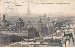 PARIS - Panorama Pris De L'Eglise Saint Gervais - Très Bon état - Distrito: 04