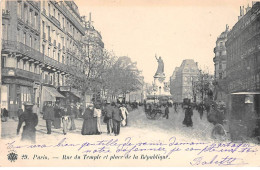 PARIS - Rue Du Temple Et Place De La République - Très Bon état - District 04