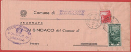 ITALIA - Storia Postale Repubblica - 1951 - 10 Italia Al Lavoro + 3 Democratica - Corrispondenza Tra Sindaci - Comune - - 1946-60: Poststempel