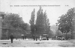 PARIS - Les Buttes Chaumont - Entrée Place Armand Carrel - Très Bon état - District 19