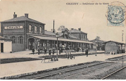 CHAUNY - Intérieur De La Gare - Très Bon état - Chauny