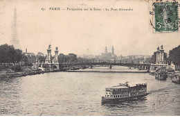 PARIS - Perspective Sur La Seine - Le Pont Alexandre - Très Bon état - Distrito: 07