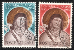 Vatican 1953, Clara Von Asisi 2 Values Cancelled Founder Francescaninnen Order - Nuevos