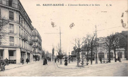 SAINT MANDE - L'Avenue Gambetta Et La Gare - Très Bon état - Saint Mande