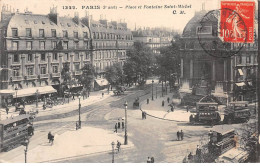 PARIS - Place Et Fontaine Saint Michel - état - Paris (05)