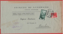 ITALIA - Storia Postale Repubblica - 1952 - 10 Italia Al Lavoro + 3 Democratica - Corrispondenza Tra Sindaci - Comune - - 1946-60: Marcofilie