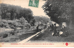 CHAMPIGNY - Vue Artistique, Les Coteaux Aux Bords De La Marne - F. Fleury - Très Bon état - Champigny Sur Marne