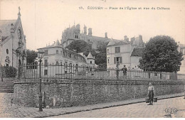 ECOUEN - Place De L'Eglise Et Vue Du Château - Très Bon état - Ecouen