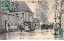 BOURGES - Inondations Du 22 Janvier 1910 - Avenue De La Gare - Très Bon état - Bourges