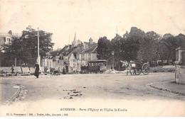 AUXERRE - Porte D'Egleny Et L'Eglise Saint Eusèbe - Très Bon état - Auxerre