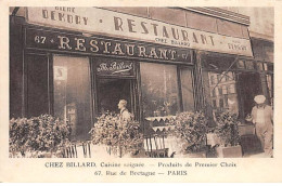 PARIS - Restaurant CHEZ BILLARD - Rue De Bretagne - Très Bon état - Pubs, Hotels, Restaurants