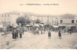 THURINS - La Place Du Marché - état - Autres & Non Classés