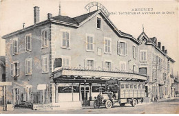 AMBERIEU - Hôtel Terminus Et Avenue De La Gare - Très Bon état - Ohne Zuordnung