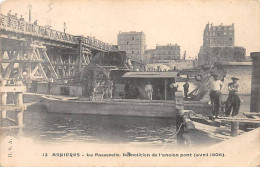 ASNIERES - La Passerelle - Démolition De L'Ancien Pont - Avril 1906 - Très Bon état - Asnieres Sur Seine